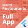 Food Delivery Flutter + PHP Laravel Admin Panel