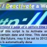 Activate/Deactivate a Webpage